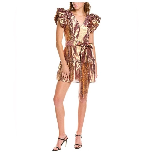 LOVESHACKFANCY Zoya Dress In Gold - Picture 9 of 9